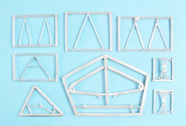 Jeannin Stahltaube I Landing Gear and brace struts (Wingnut Wings) sac32127