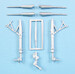 Hawker Typhoon Mk1b Landing gear and cannon (Revell) SAC32185