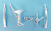U-2 Spy Plane Landing Gear (replacement for 1/48 Italeri) sac48136