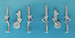 P51D, F51D, Mustang IV Landing Gear (Airfix)  2 sets sac72057