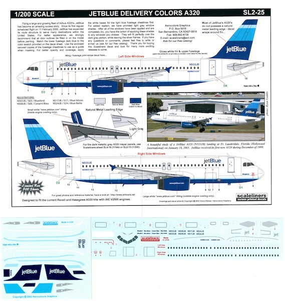 Airbus A320 Jet Blue  SL2-25