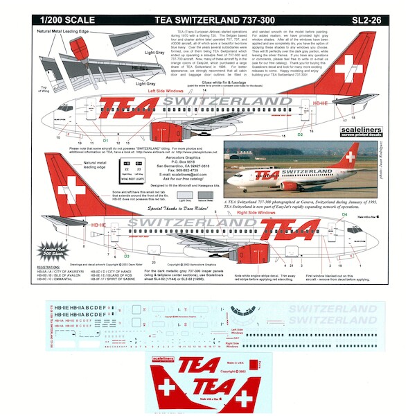 Boeing 737-300 (TEA Switzerland) SL2-26