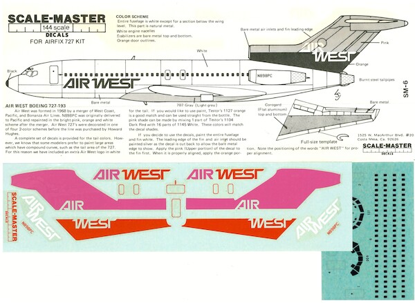 Boeing 727-200 (Air West) SM-06