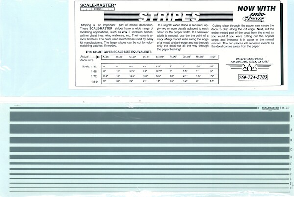 Gray Stripes Decal Sheet  SM-23