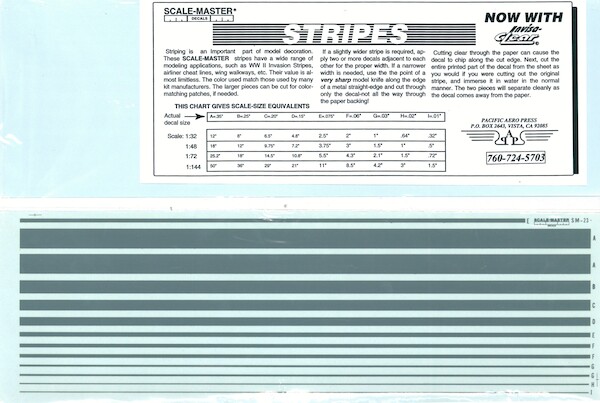 Gray Stripes Decal Sheet SM-23