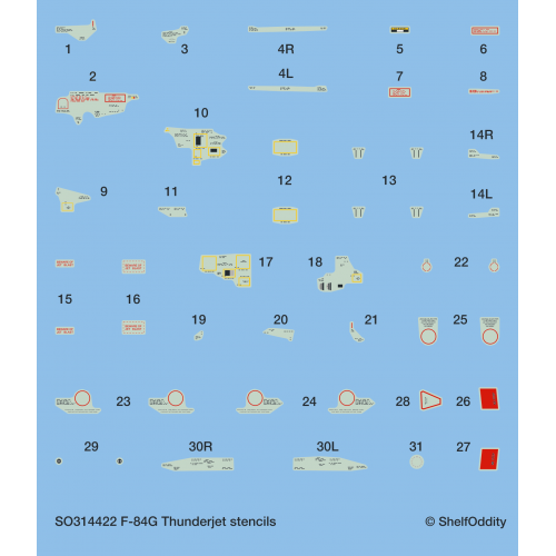 F84G Thunderjet Stencils  SO314422