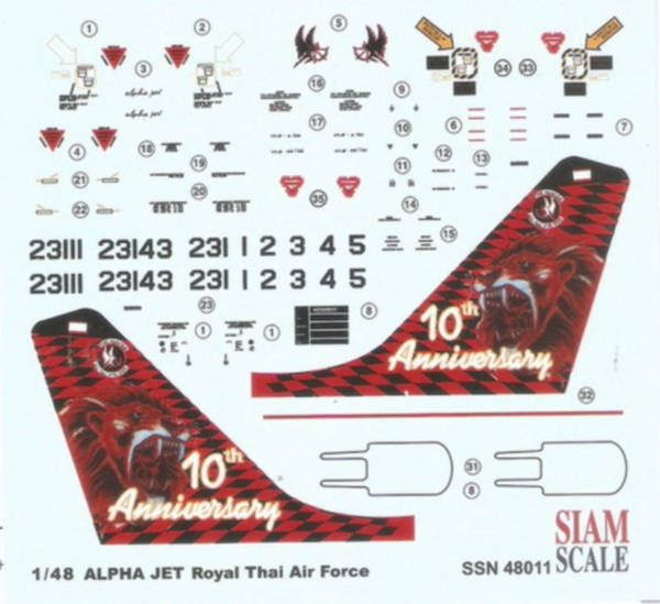Alpha Jet  10th Anniversary - lo viz (Royal Thai AF)  SSN48011