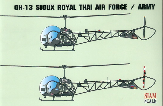 Bell OH13 Sioux (Royal Thai Air Force/ Army)  SSN48043