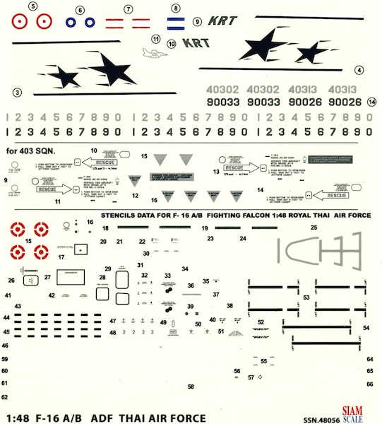 F16A/B Fighting Falcon  ADF (402sq Lo-Viz Royal Thai AF )  SSN48056