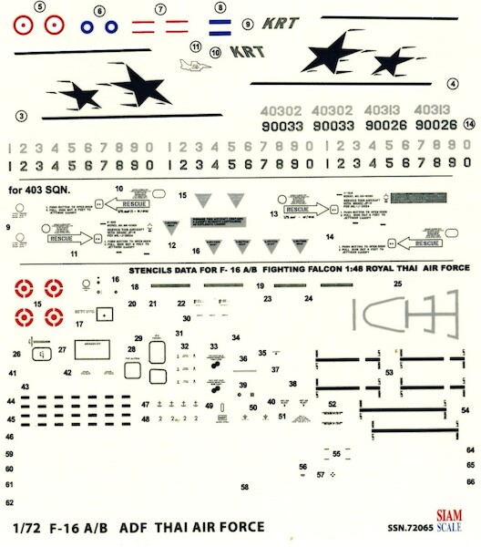 F16A/B Fighting Falcon  ADF (402sq Lo-Viz Royal Thai AF )  SSN72065