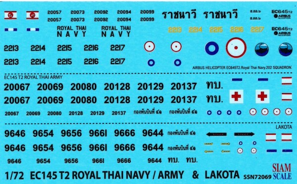 Airbus Helicopter EC645T2 (Royal Thai Navy), EC145T2 (Royal Thai Army) / Lakota ( R. Thai Army) SSN72069