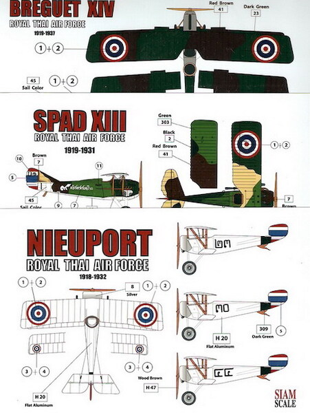 Breguet XIV, Nieuport, Spad 13 (Royal Thai Air Force)  SSN728027