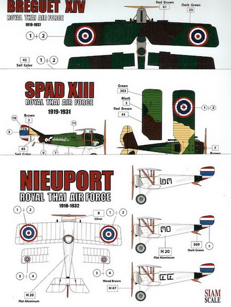 Breguet XIV, Nieuport, Spad 13 (Royal Thai Air Force) SSN728027
