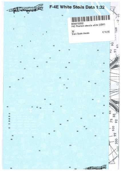 F4E Phantom stencils white (USAF)  SSNAF32002