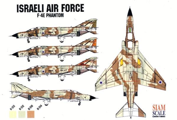 F4E Phantom English and Hebrew stencils (Israeli AF/USAF) SSNIAF48002
