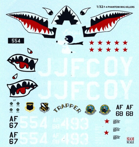 F4C/D Phantom (USAF MiG Killers) with full stencils in white and black SSNUSAF32001full