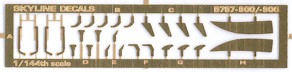 Boeing 787 Dreamliner Photo Etch Detail parts (3 sets) SKY144-19