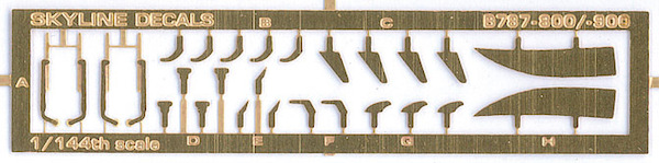 Boeing 787 Dreamliner Photo Etch Detail parts (3 sets)  SKY144-19