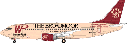 Boeing 737-300 (Western Pacific - The Broadmoor Logo Jet)  SKY144-31