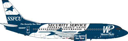 Boeing 737-300 (Western Pacific - Security Service Jet) SKY144-33