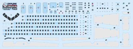 BAE146-200 General Stenciling  SKY144-45B