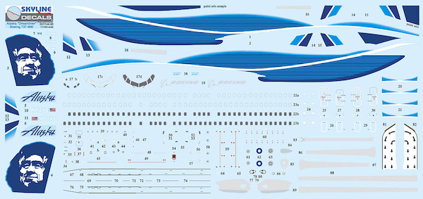 Boeing 737-800 Alaska "Dreamliner"scheme  SKY144-68