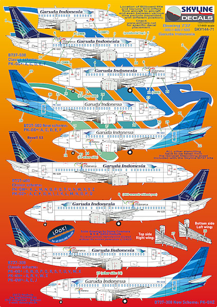 Boeing 737-300/400/500 (Garuda Indonesia) SKY144-71