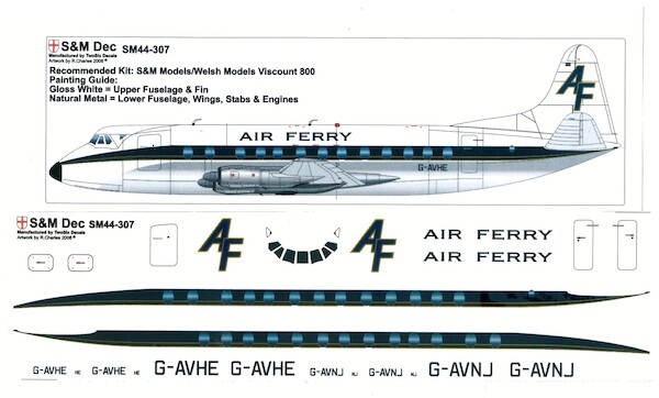 Vickers Viscount 800 (Air Ferry)  sm44-307