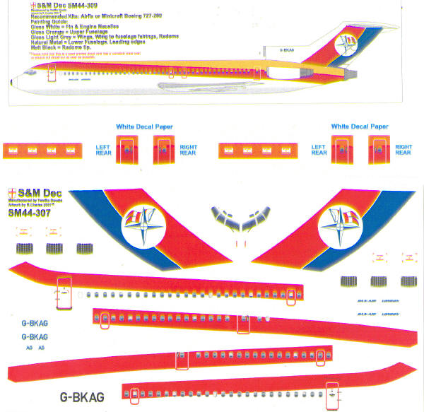 Boeing 727-200 (Dan-Air/CP Air)  SM44-307/309