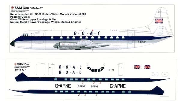 Vickers Viscount 800 (BOAC)  sm44-437