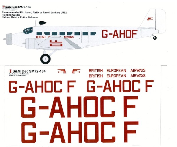 Junkers Ju52/3m (BEA) SM72-184