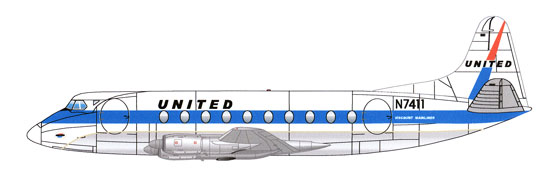 Vickers Viscount 700 (United) sm96-112