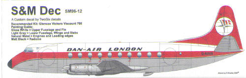 Vickers Viscount 700 (Dan Air London)  sm96-12