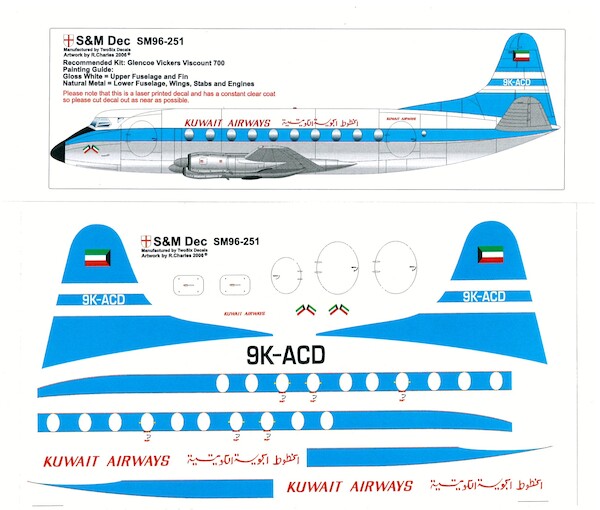 Vickers Viscount 700 (Kuwait Airways) sm96-251