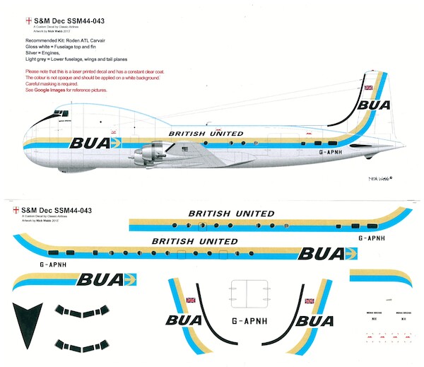 ATL98 Carvair (BUA British United) for Roden kit  SSM44-043