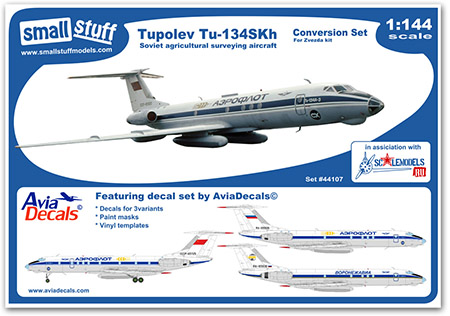 Tupolev Tu134SKh soviet agricultural surveying Aircraft SS44107