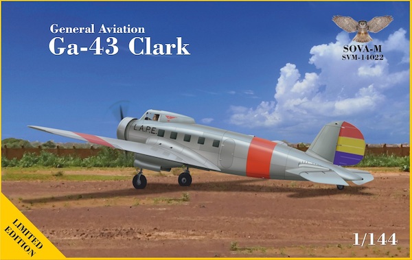 General Aviation GA-43 Clark passenger airliner ((L.A.P.E. airline, Japan, Manchuria)  SVM-14022