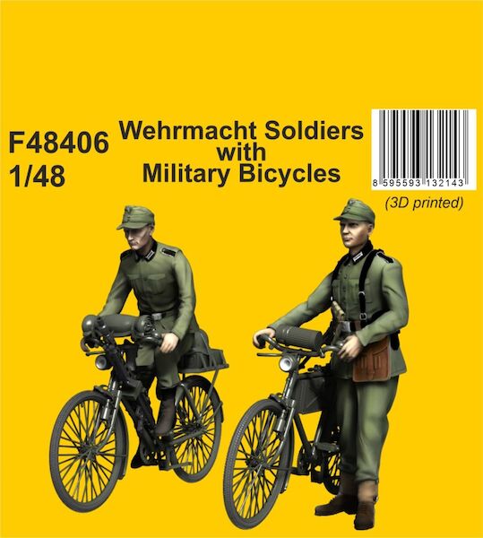 Wehrmacht Soldiers with Military bicycles (2x)  F48406