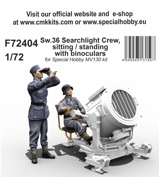 Sw.36 Searchlight Crew, sitting / standing with binoculars F72404