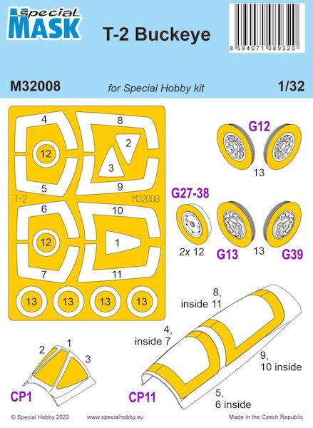 Rockwell T2 Buckeye Masking set (Special Hobby) M32008