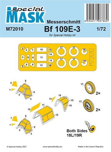 Messerschmitt BF109E-1/3 Mask (Special Hobby)  m72010