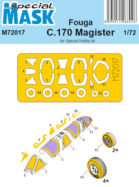 Fouga CM170 Magister Masking set (Special Hobby)  m72017