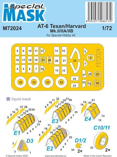 AT6 Texan/Harvard MKII/IIA/IIB canopy Mask (Special Hobby) m72024