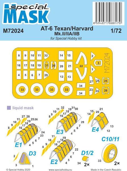 AT6 Texan/Harvard MKII/IIA/IIB canopy Mask (Special Hobby)  m72024