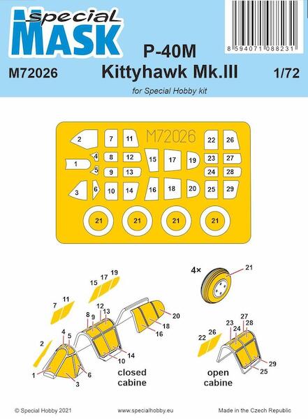 P40M Kitty Hawk MKIII Canopy Mask (Special Hobby) m72026