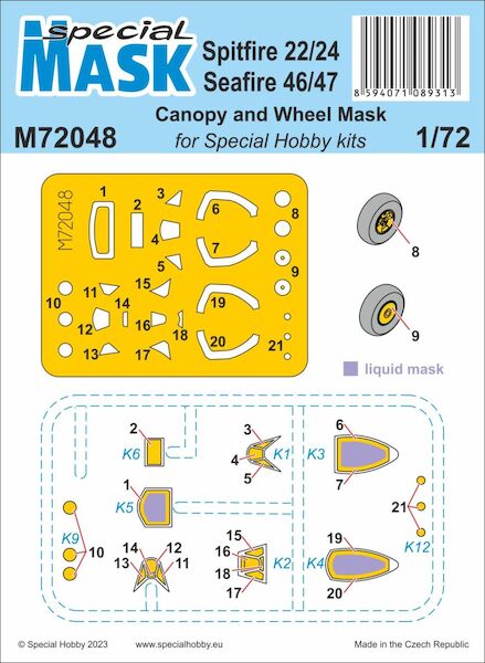 Spitfire Mk.22/24 and Seafire Mk.46/47 MASK (Special Hobby) M72048