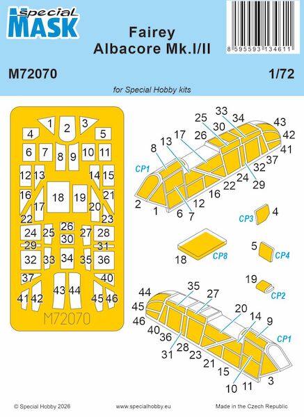 Fairey Albacore Mk.I/II Mask (Special Hobby)  m72070