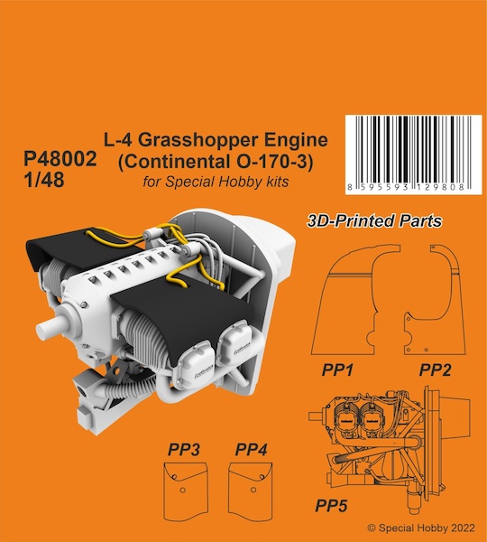 L4 Grasshopper Engine (Continental O-170-3)  (Special Hobby)  P48002