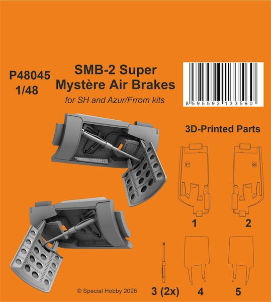 SMB-2 Super Mystere Air Brakes (Special Hobby/Azur) P48045