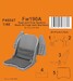 Focke Wulf FW190A Seat and Side Section Back Armour (W/O Harness) for Eduard 129-P48047